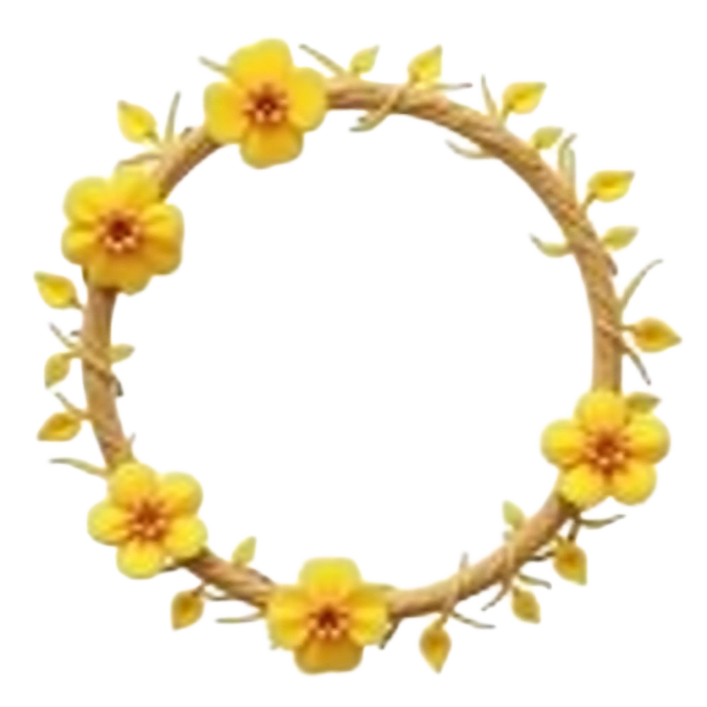 Golden Blossom Wreath